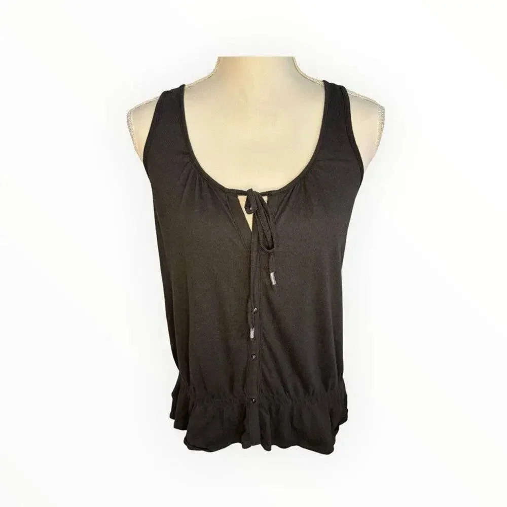 American Eagle Outfitters Women’s Size Medium Black Keyhole Tied Neckline